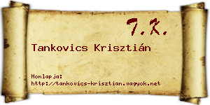 Tankovics Krisztián névjegykártya