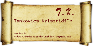 Tankovics Krisztián névjegykártya