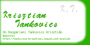 krisztian tankovics business card